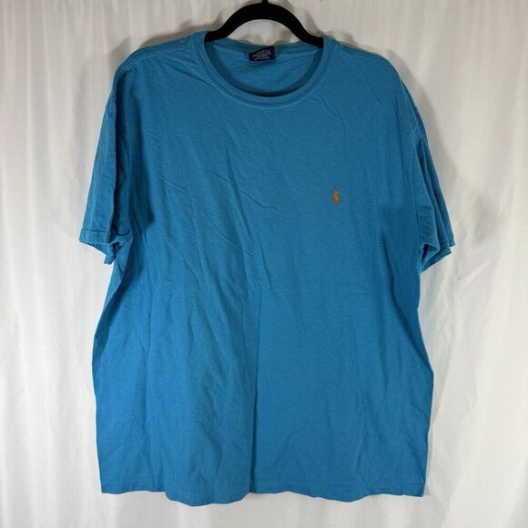 Polo Ralph Lauren Tops - Polo Ralph Lauren Shirt Women's Large Blue Short Sleeve Crew Neck 100% Cotton